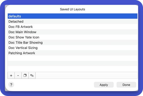 UI Layouts Manager