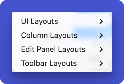 UI Layouts Menu Button
